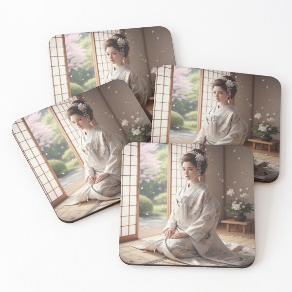 Item preview, Elegant Japanese Bride in Spring Light – Mori no Akari Series designed and sold by Mori-no-Akari.