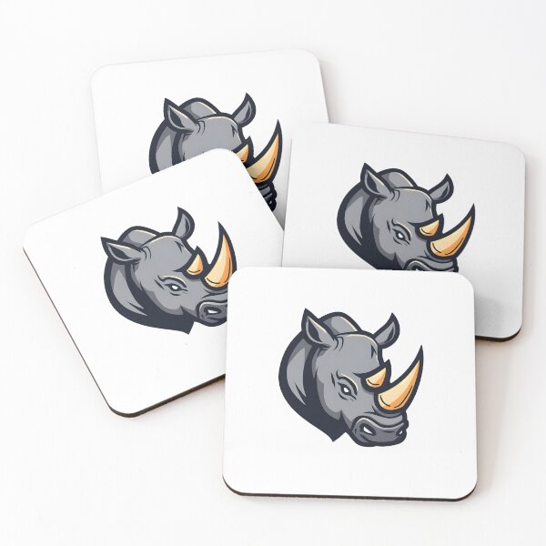 Item preview, Powerful Rhino Head Mascot – Bold Animal Vector Design designed and sold by Kavya Art.