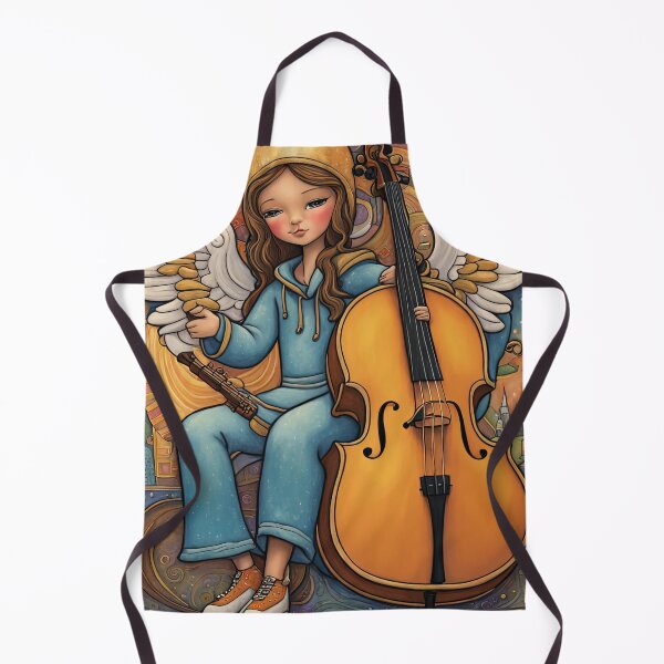 Item preview, Angel with wings wearing a hoodie Playing a Cello designed and sold by Colin Bentham.