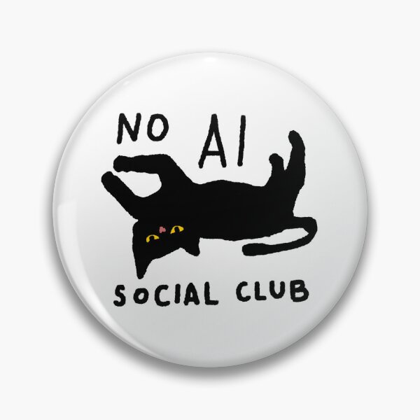 Item preview, NO AI Social Club 2 designed and sold by Sara’s Little Printing Shop.