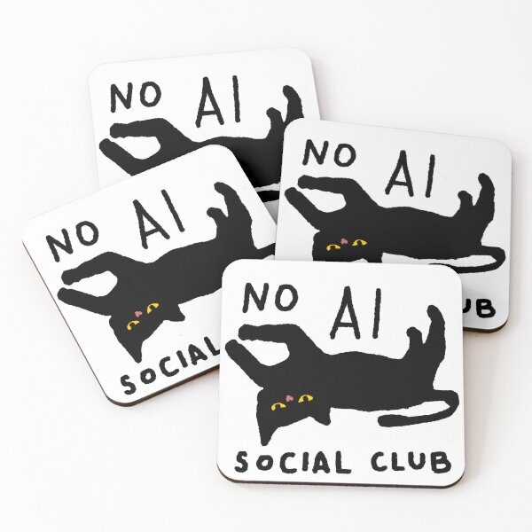 Item preview, NO AI Social Club 2 designed and sold by Sara’s Little Printing Shop.