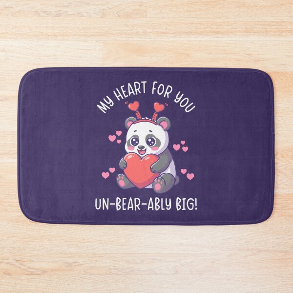 Item preview, My Heart For You Un-Bear-Ably Big - Cute Panda Valentine Pun designed and sold by Brogress Project.