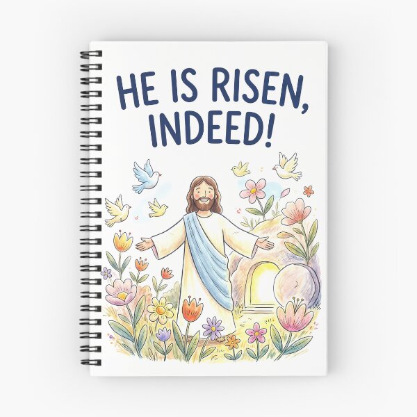 Item preview, He Is Risen, Indeed - Easter Christian Quote Card designed and sold by BlankInsideCard.