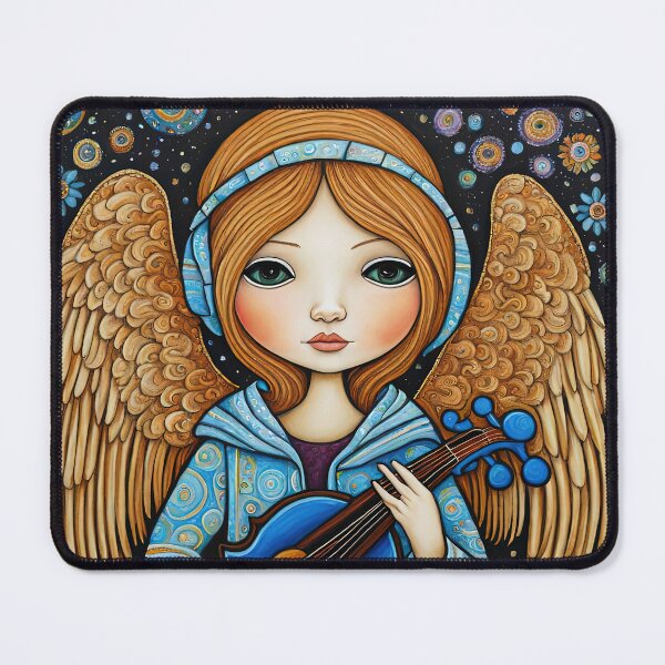 Item preview, Angel with wings wearing a hoodie Playing a Cello designed and sold by Colin Bentham.