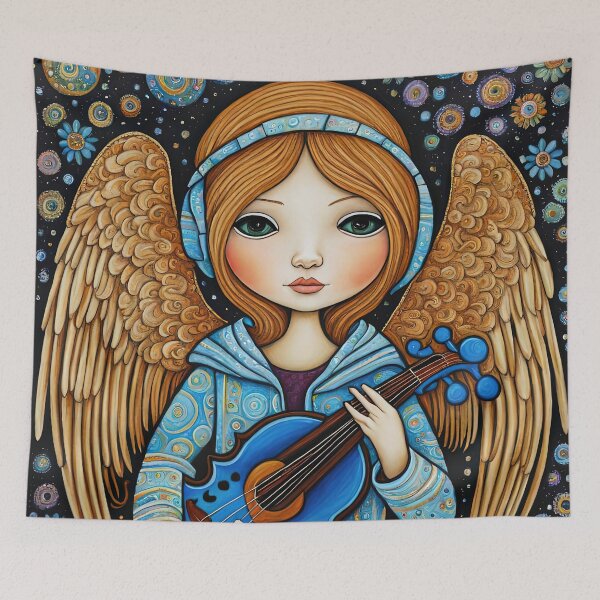 Item preview, Angel with wings wearing a hoodie Playing a Cello designed and sold by Colin Bentham.