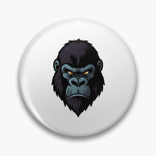 Item preview, Angry Gorilla Head Mascot – Powerful Primate Vector Design designed and sold by Kavya Art.