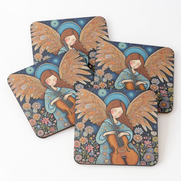 Item preview, Angel with wings wearing a hoodie Playing a Cello designed and sold by Colin Bentham.