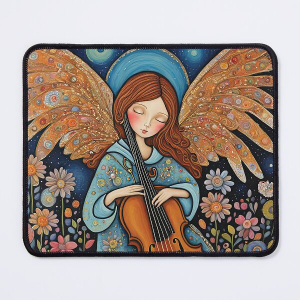 Item preview, Angel with wings wearing a hoodie Playing a Cello designed and sold by Colin Bentham.