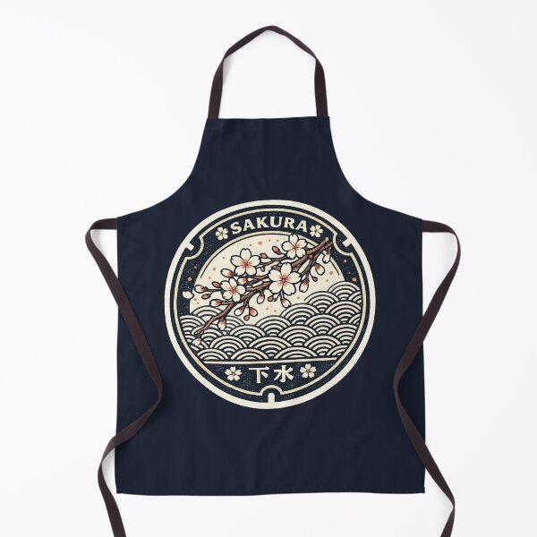 Item preview, Vintage Japanese Sakura Seigaiha Manhole Cover Art designed and sold by Planthem.