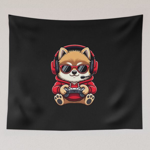 Item preview, Gamer Shiba Inu Cool Dog Gaming designed and sold by GrumpySableye.
