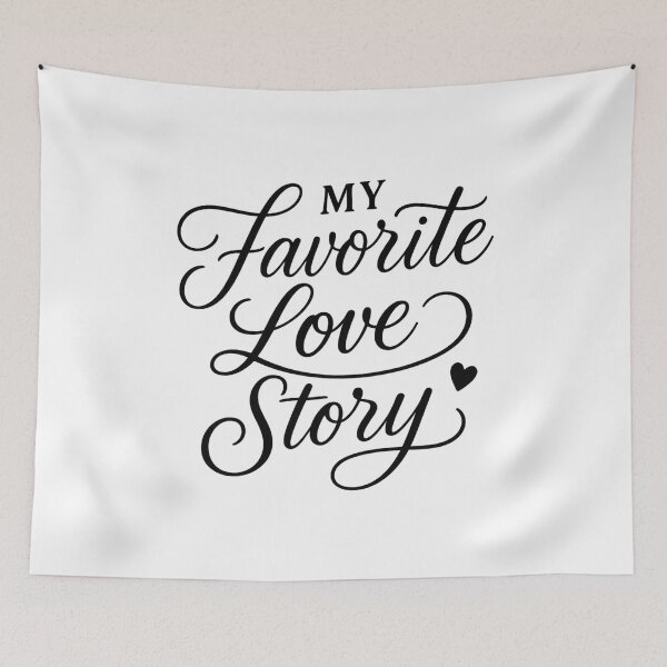Item preview, My Favorite Love Story - Elegant Valentine Script Typography designed and sold by MKreative Studio.