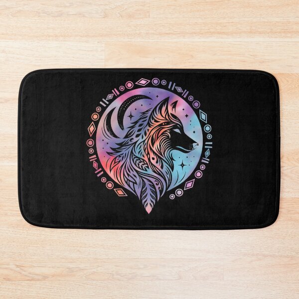 Item preview, Tribal Wolf Howling Moon - Mystical Galaxy Gradient Cosmic Spirit Animal Art. designed and sold by JoseFrancese.