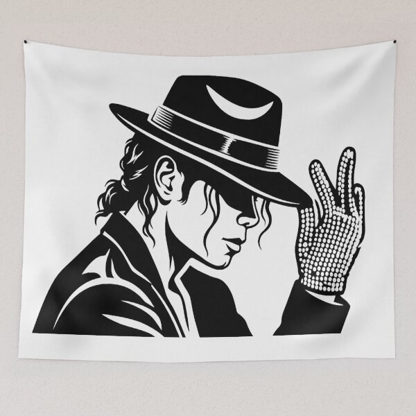 Item preview, M.J Line Art Fedora Glove Peace Sign designed and sold by ExploreAura Studio.