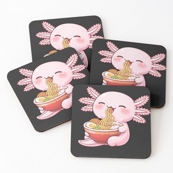Item preview, Ramen Lover Axolotl – Cute Kawaii Axolotl Eating Ramen Chibi Anime Art designed and sold by ColorSplash123.