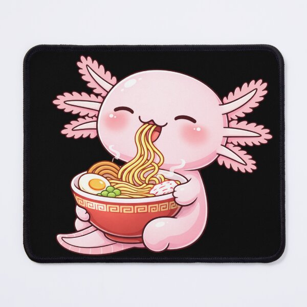 Item preview, Ramen Lover Axolotl – Cute Kawaii Axolotl Eating Ramen Chibi Anime Art designed and sold by ColorSplash123.