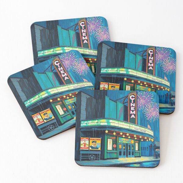 Item preview, Vintage Cinema Theater Movie Night Fireworks Retro Art Deco Marquee designed and sold by Cine8.