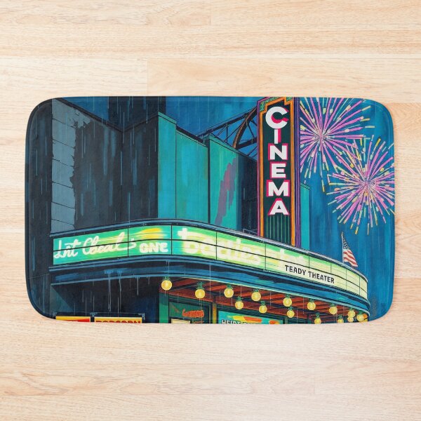 Item preview, Vintage Cinema Theater Movie Night Fireworks Retro Art Deco Marquee designed and sold by Cine8.