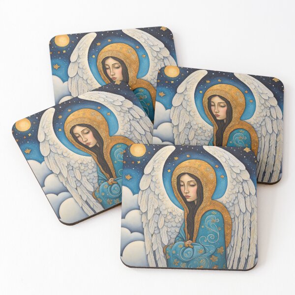 Item preview, Angel with wings wearing a hoodie in the clouds designed and sold by Colin Bentham.