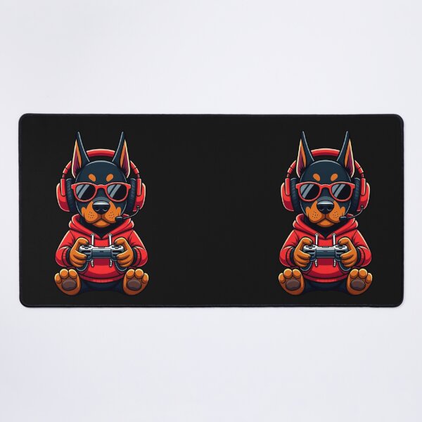 Item preview, Gamer Doberman Funny Dog Gaming designed and sold by GrumpySableye.
