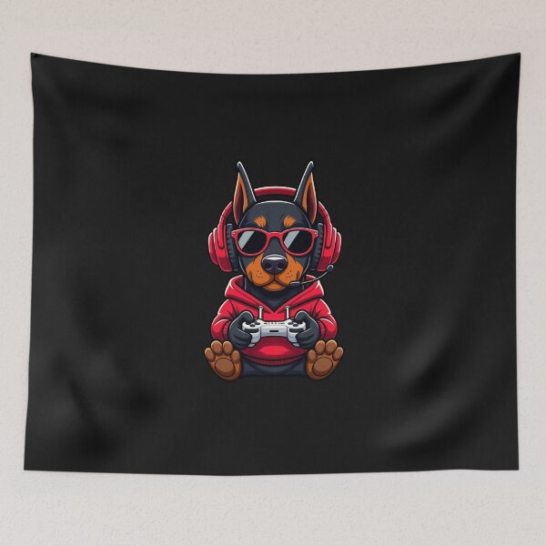 Item preview, Dog Gamer Playing Video Games Funny designed and sold by GrumpySableye.
