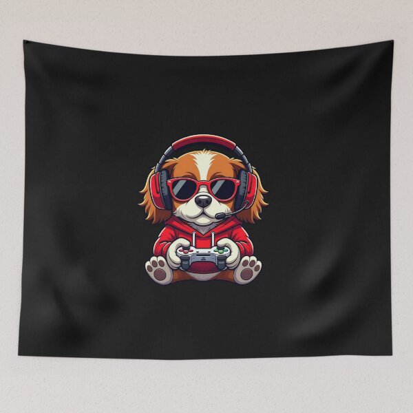 Item preview, Dog Gamer Playing Video Games Funny Dog Lover designed and sold by GrumpySableye.