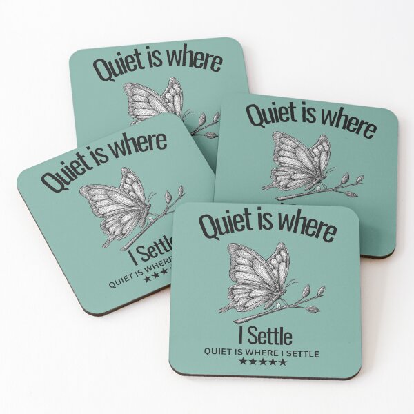 Item preview, Quiet Is Where I Settle Butterfly Design | Calm Introvert Aesthetic Sticker & T-Shirt designed and sold by YasirHamidDesigns .