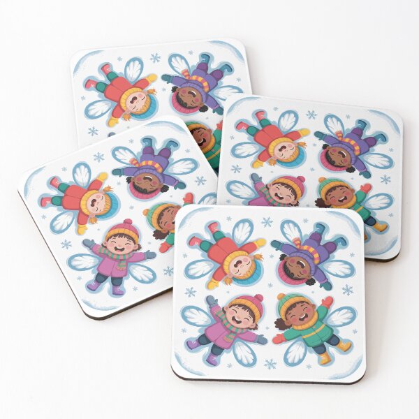 Item preview, Children reflect angels in the fresh snow. designed and sold by desinganddecor.