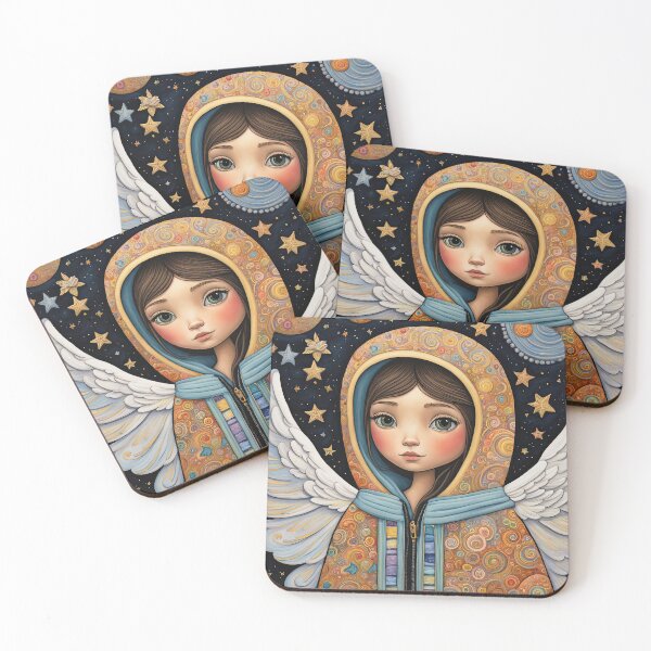 Item preview, Angel with wings wearing a hoodie in the clouds designed and sold by Colin Bentham.