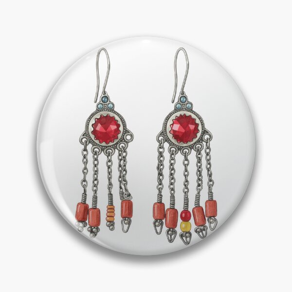 Item preview, Boho Tribal Earrings Illustration designed and sold by Mikoff04-arts.