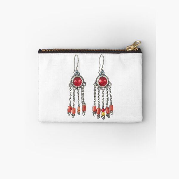 Item preview, Boho Tribal Earrings Illustration designed and sold by Mikoff04-arts.