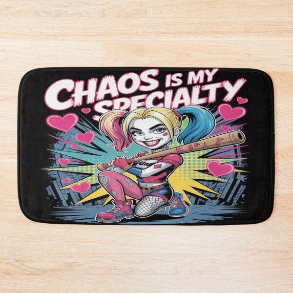 Item preview, Chaos Is My Specialty - Cute Badass Harley Quinn Bat Art designed and sold by Midnight Veil Designs.