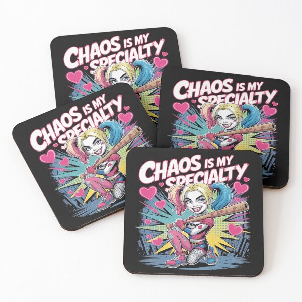 Item preview, Chaos Is My Specialty - Cute Badass Harley Quinn Bat Art designed and sold by Midnight Veil Designs.