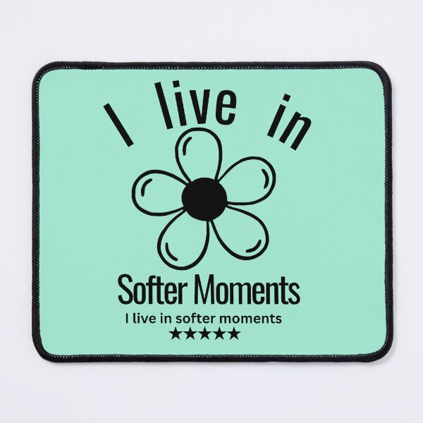Item preview, I Live in Softer Moments Minimal Flower | Calm Introvert Aesthetic Sticker & T-Shirt designed and sold by YasirHamidDesigns .