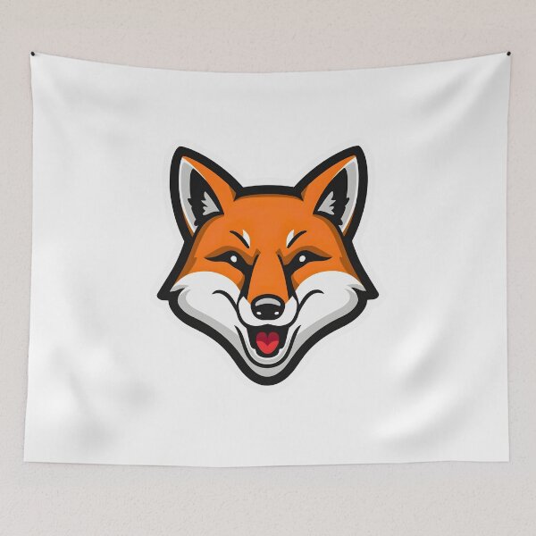 Item preview, Clever Fox Face – Cute Orange Fox Mascot Vector Art designed and sold by Kavya Art.