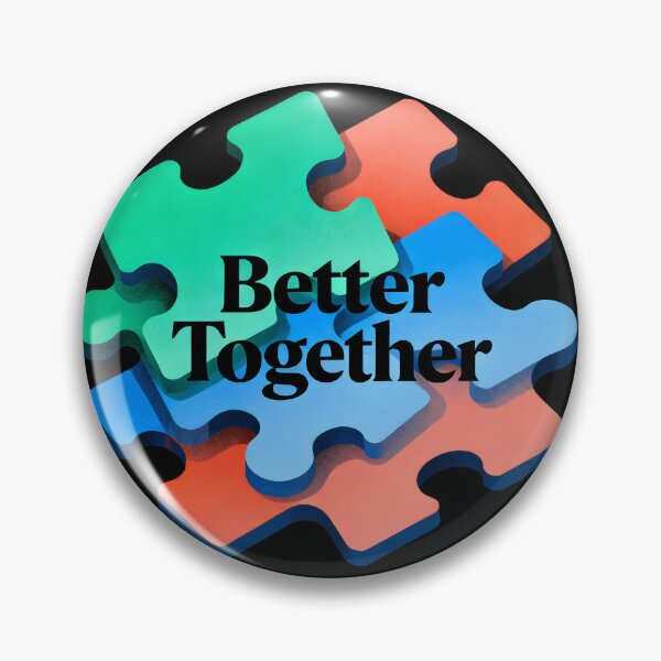 Item preview, Better Together – Puzzle Pieces Minimal Love Design designed and sold by FreeFromDefault.