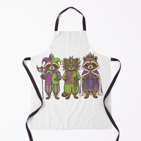 Item preview, Mardi Gras Raccoon Wearing Beads – Funny Carnival Trash Panda Art designed and sold by MS Pod Studio.