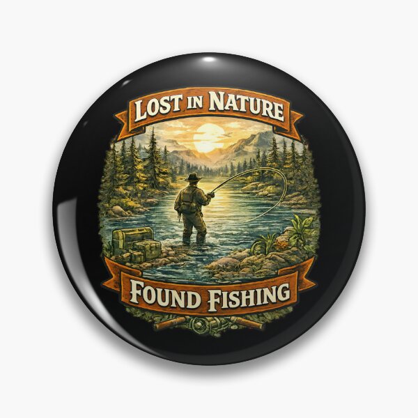 Item preview, Lost in Nature Found Fishing – Outdoor Angler Design designed and sold by SVALANART.