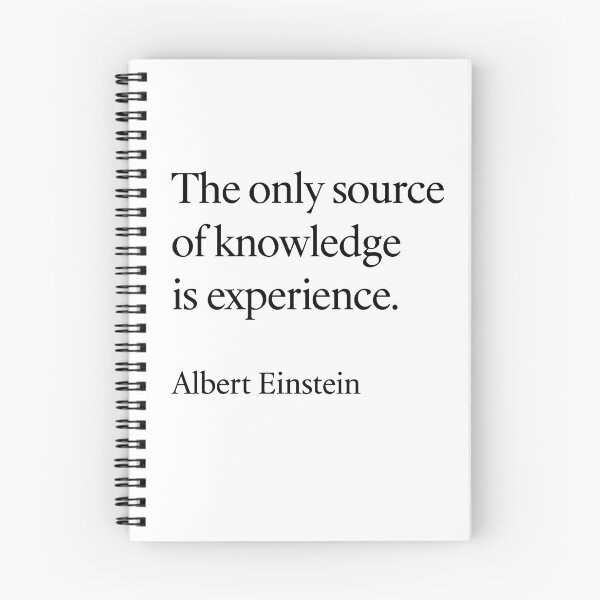 Item preview, The Only Source of Knowledge Is Experience – Albert Einstein Quote Design (Black Font) designed and sold by TshirtsLabs.