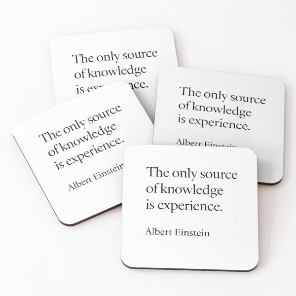 Item preview, The Only Source of Knowledge Is Experience – Albert Einstein Quote Design (Black Font) designed and sold by TshirtsLabs.