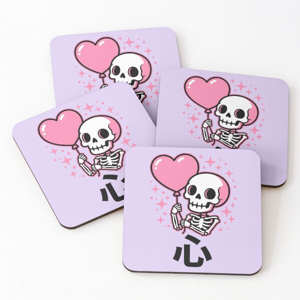 Item preview, Kawaii Pastel Goth Skeleton Heart Balloon designed and sold by AwesomeBeyondLimits.