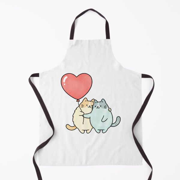 Item preview, Two cute cats hugging with heart ballon designed and sold by mayatA-rt.