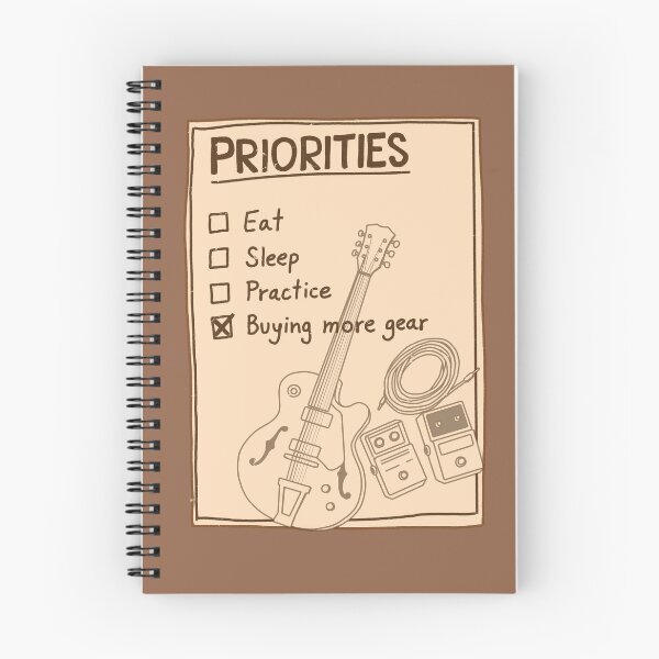 Item preview, The Guitarist's True Priorities - Funny Gear Addict Design designed and sold by JackritJazz.