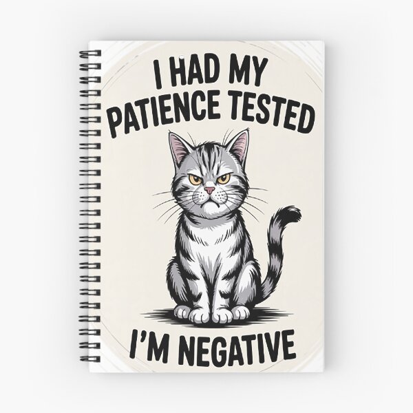 Item preview, I Had My Patience Tested I'm Negative Cat designed and sold by NicolaMail.