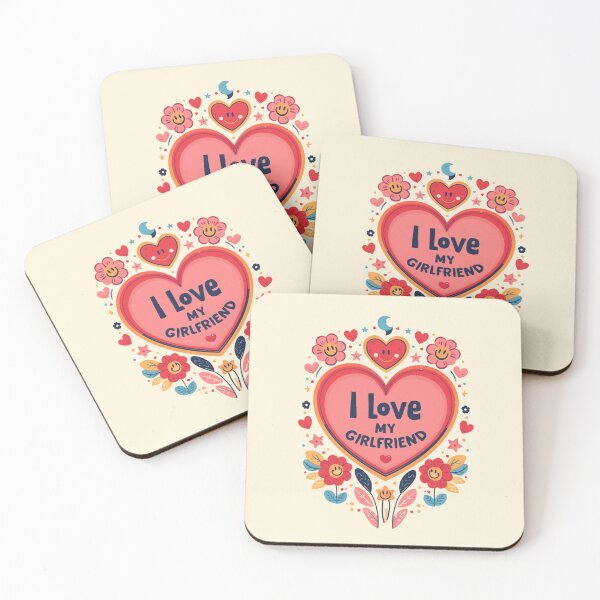 Item preview, I Love My Girlfriend Cute Heart Art designed and sold by MyWittyThings.