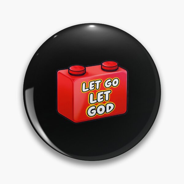 Item preview, Bold Let Go Let God LEGO-Inspired Motivational Design – Faith-Based Typography for Empowered Living designed and sold by Bright Nest Studio.