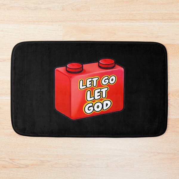 Item preview, Bold Let Go Let God LEGO-Inspired Motivational Design – Faith-Based Typography for Empowered Living designed and sold by Bright Nest Studio.