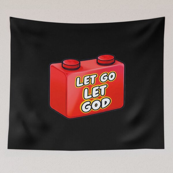 Item preview, Bold Let Go Let God LEGO-Inspired Motivational Design – Faith-Based Typography for Empowered Living designed and sold by Bright Nest Studio.