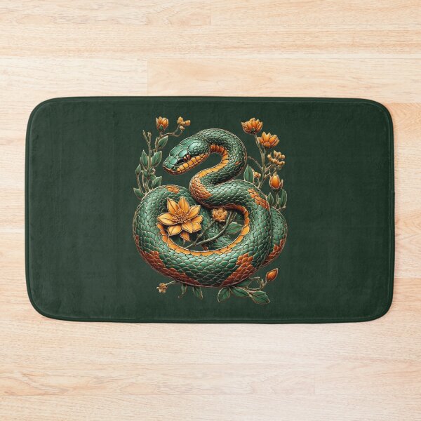 Item preview, Mystic Serpent & Bloom - Emerald Snake Art designed and sold by Shift-Bloom.