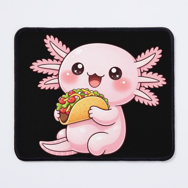 Item preview, Taco Lover Axolotl – Cute Kawaii Axolotl Eating Taco Chibi Anime Art designed and sold by ColorSplash123.