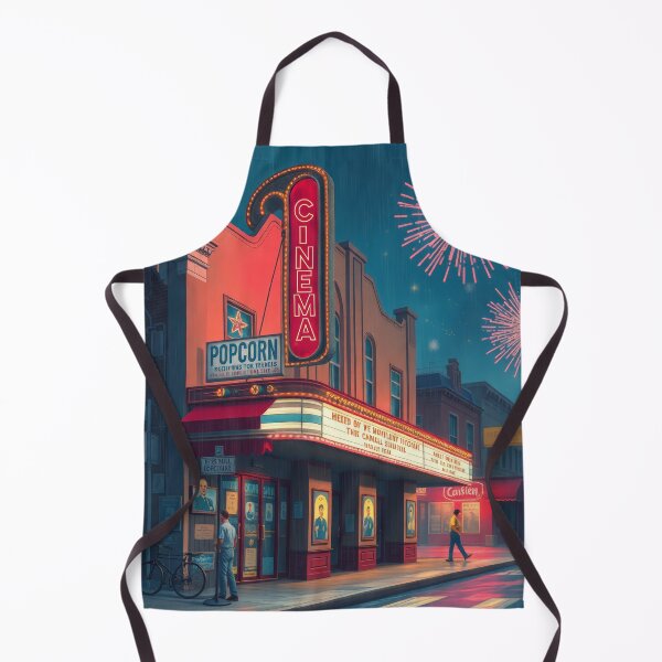 Item preview, Classic Movie Theater Cinema Marquee Popcorn Stand Retro Americana Art designed and sold by Cine8.